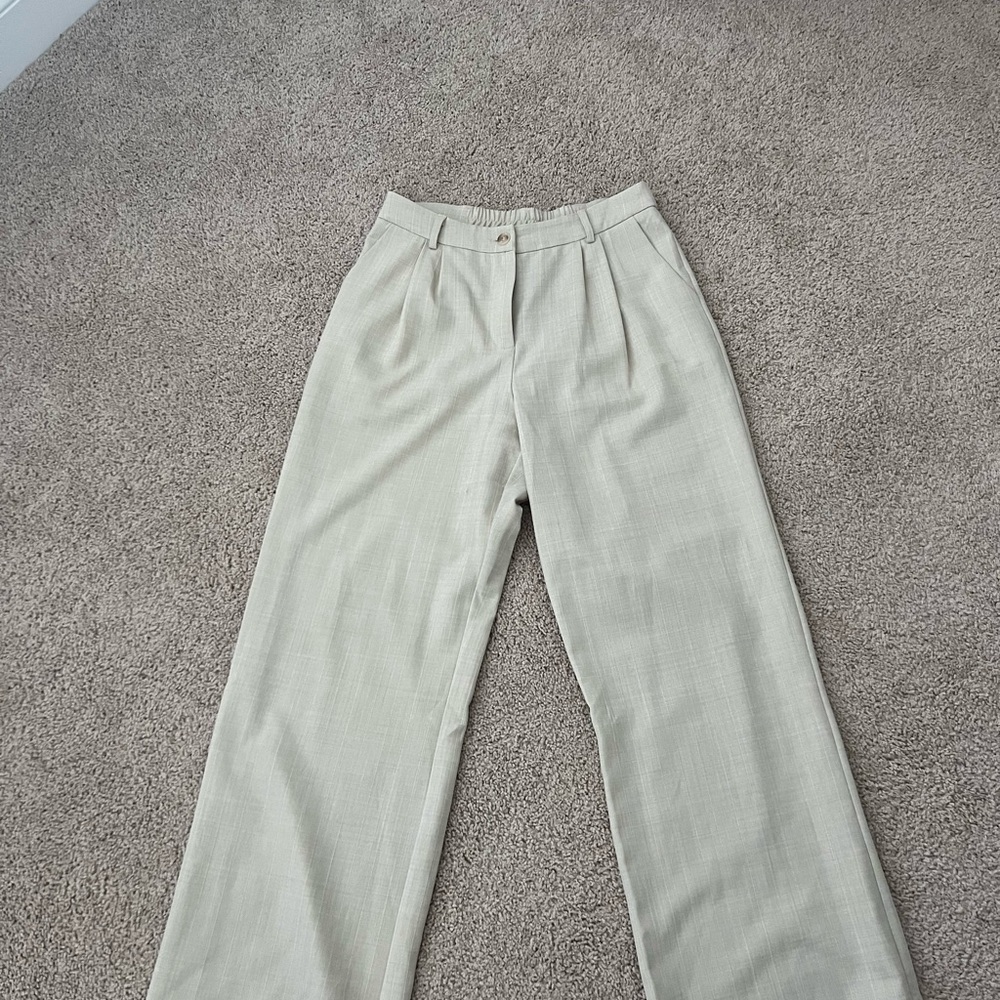 Skies Are Blue Cream Wide Leg Pants